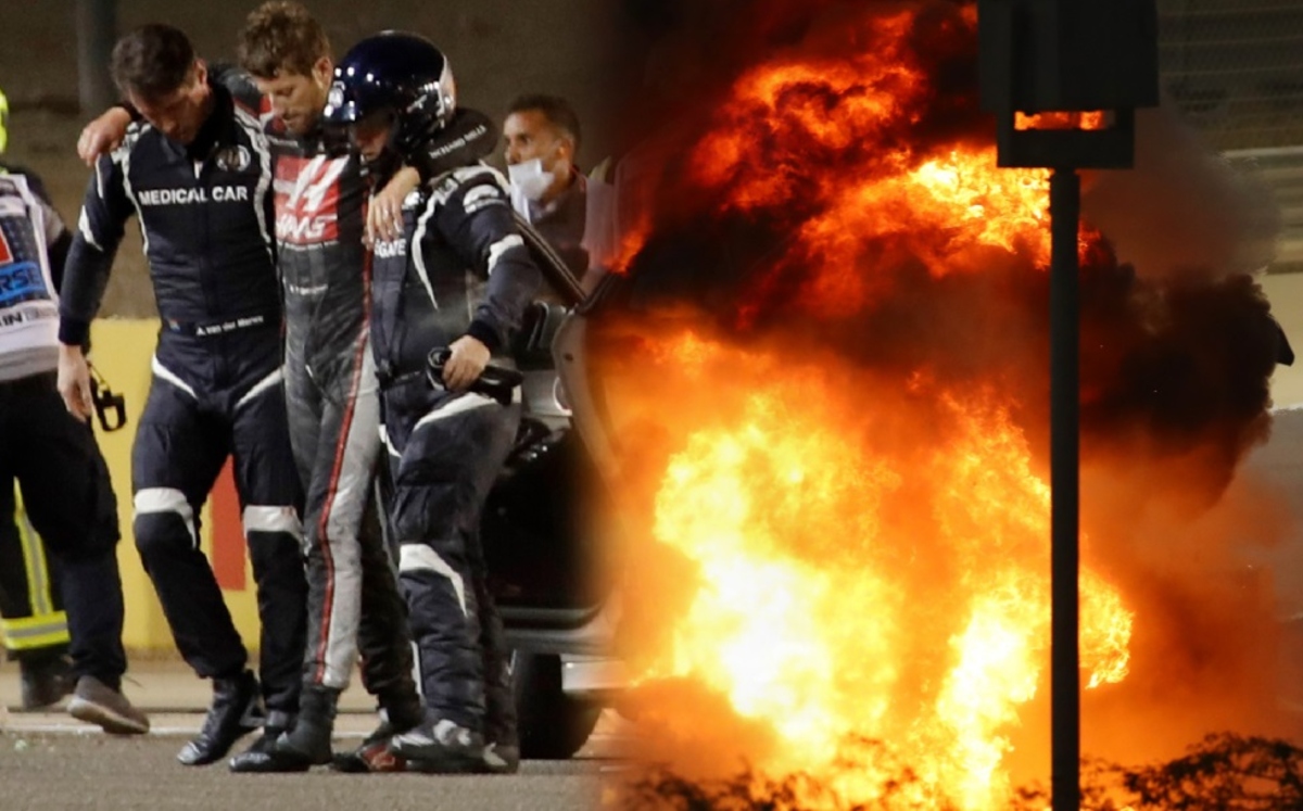 Romain Grosjean sufre accidente en el GP de Bahréin (Reuters)