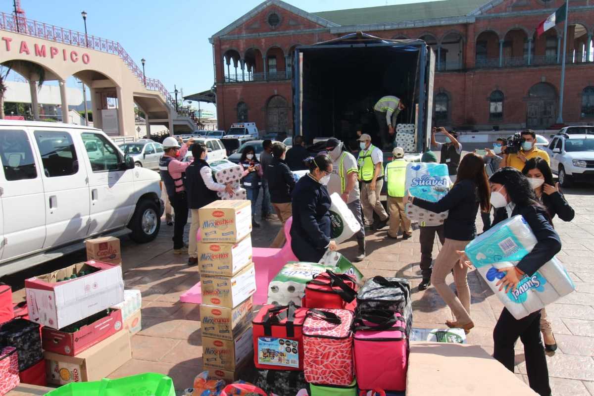Puertos de Tampico y Altamira recolectan 10 toneladas para familias de Tabasco