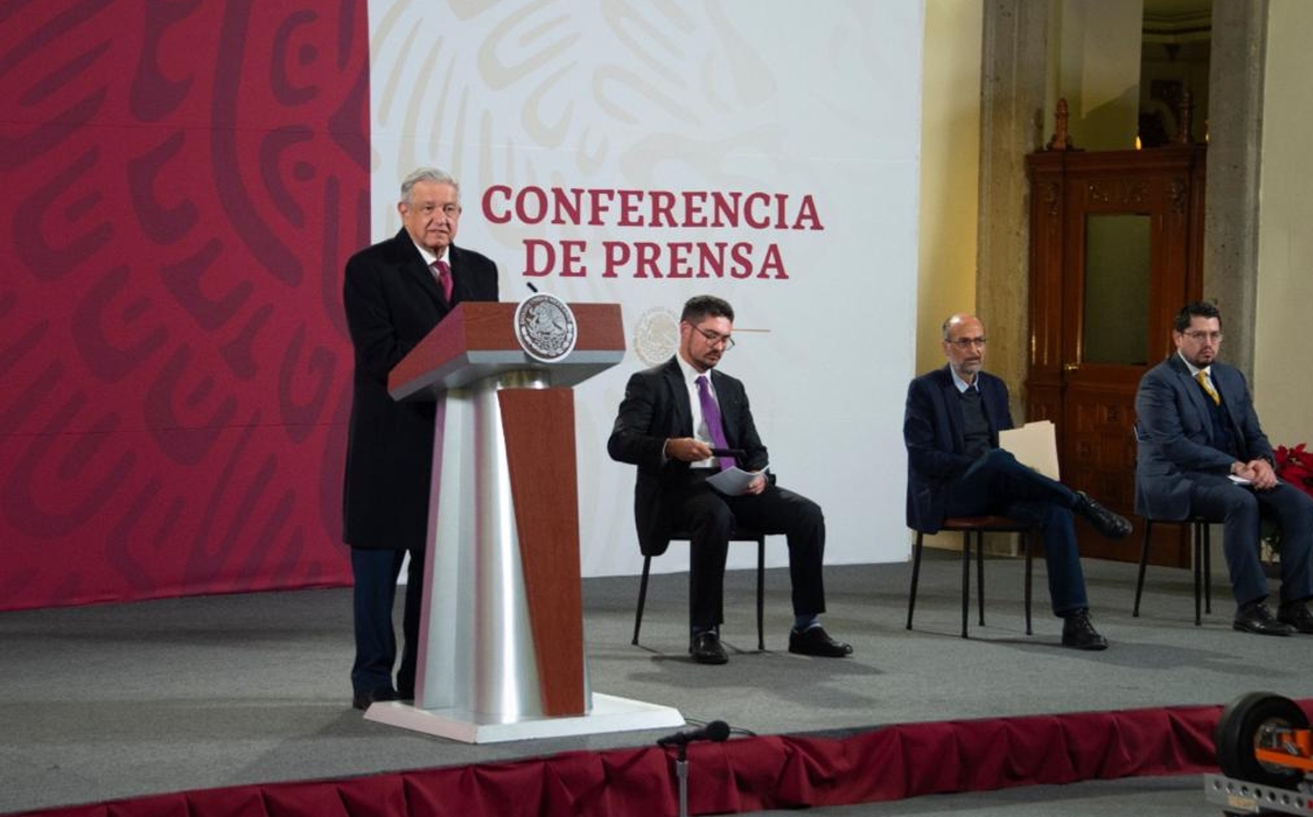 López Obrador durante La Mañanera del  de 3 de diciembre en Palacio Nacional. (Cortesía)