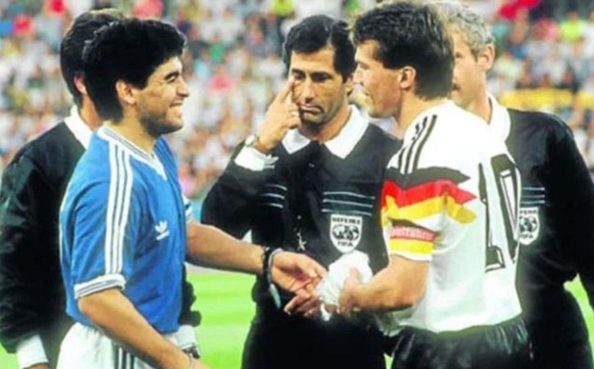 Diego Armando Maradona y Lothar Matthäus (Especial)