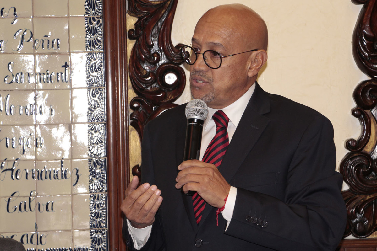 René Sánchez Juárez, dirigente de la FROC-Conlabora Puebla. (Melanie Torres)