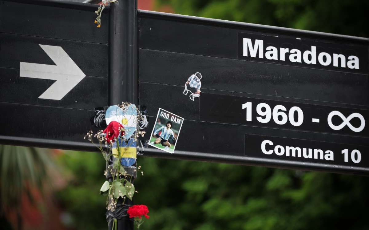 Calle Diego Armando Maradona, en Argentina (AFP)