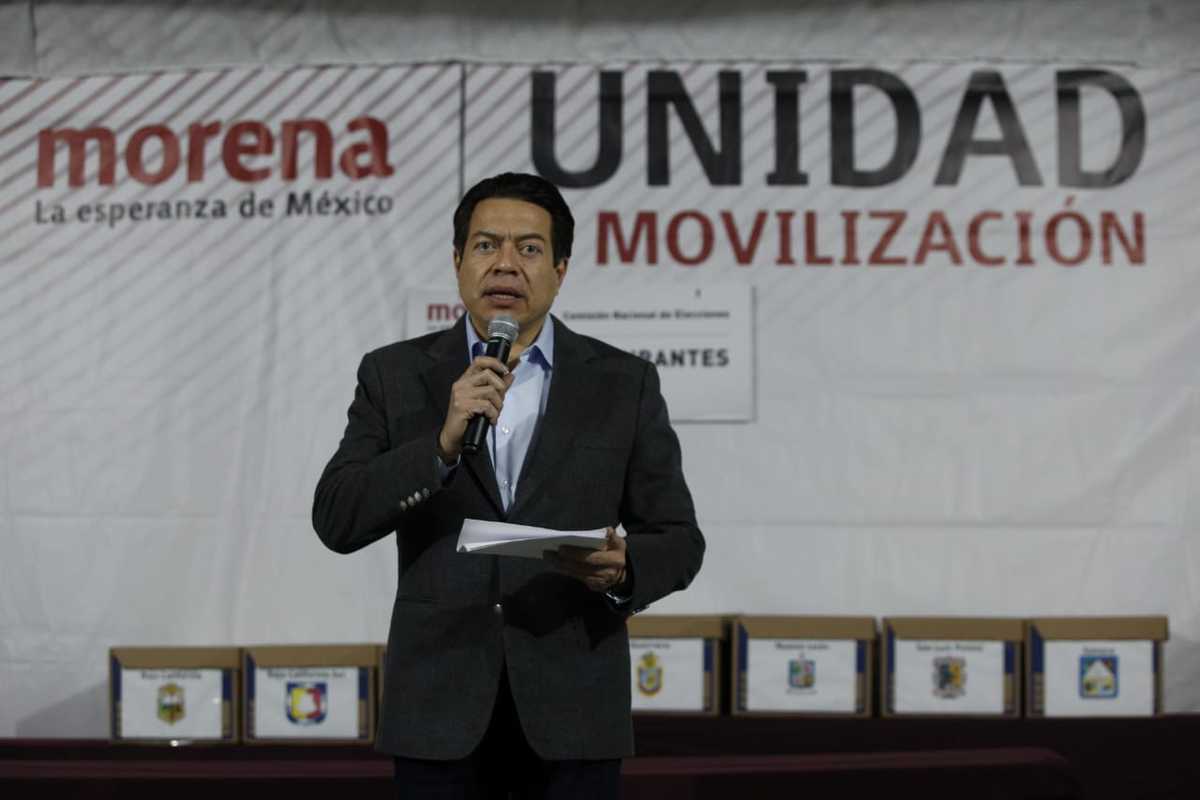 Conferencia de Mario Delgado, dirigente nacional de Morena. (Omar Franco)