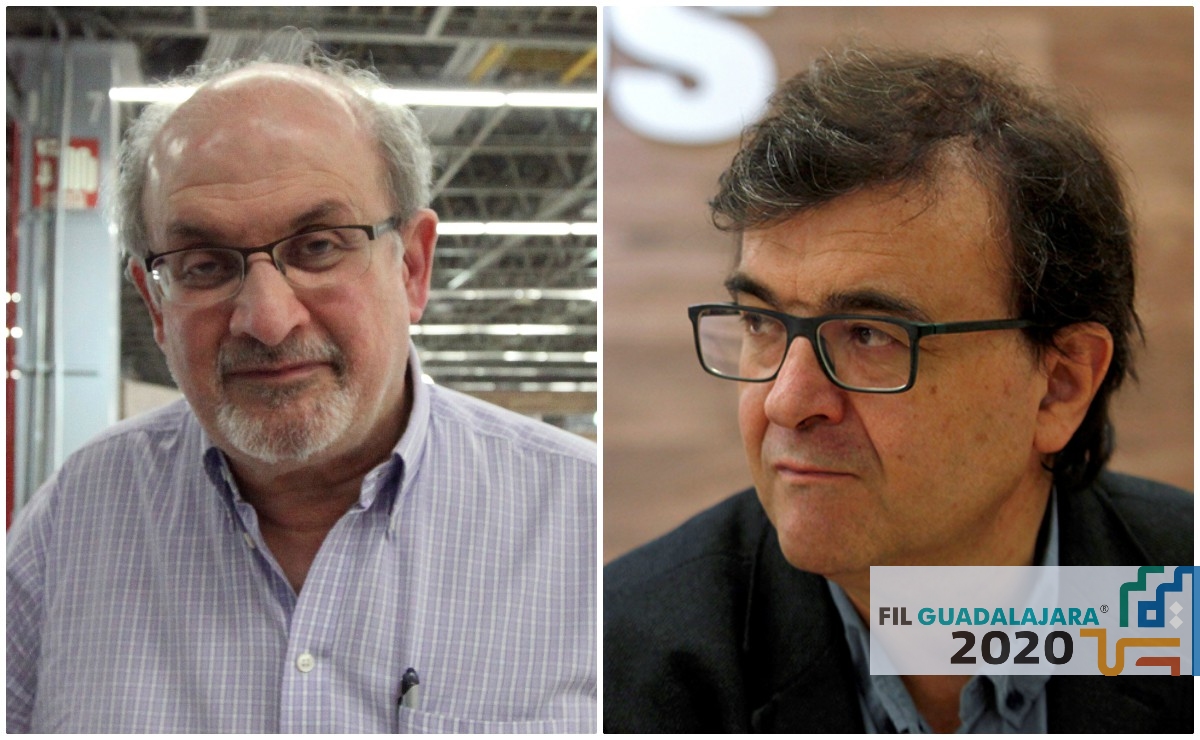 Los escritores Salman Rushdie y Javier Cercas.  (Archivo MILENIO)