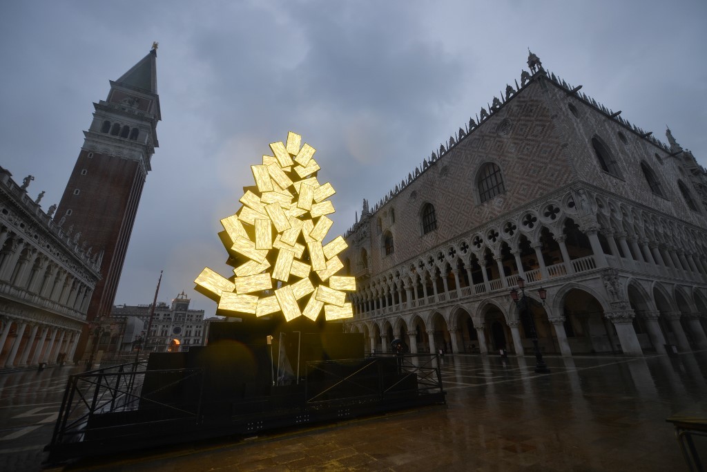 Venecia tendrá su primera navidad sin grandes masas por la pandemia de covid-19. (AFP)