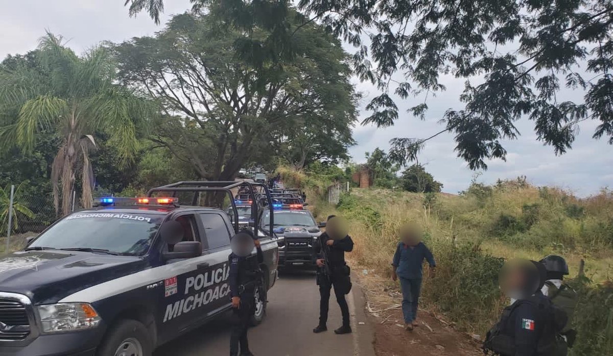Autoridades desplegaron un operativo de seguridad tras los enfrentamientos. (SSP Michoacán)