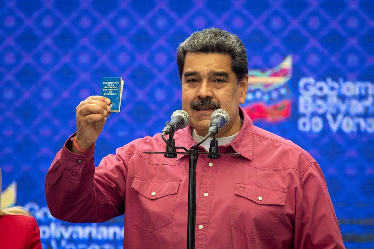 Nicolás Maduro, presidente de Venezuela, tras votar en elecciones parlamentarias. | EFE