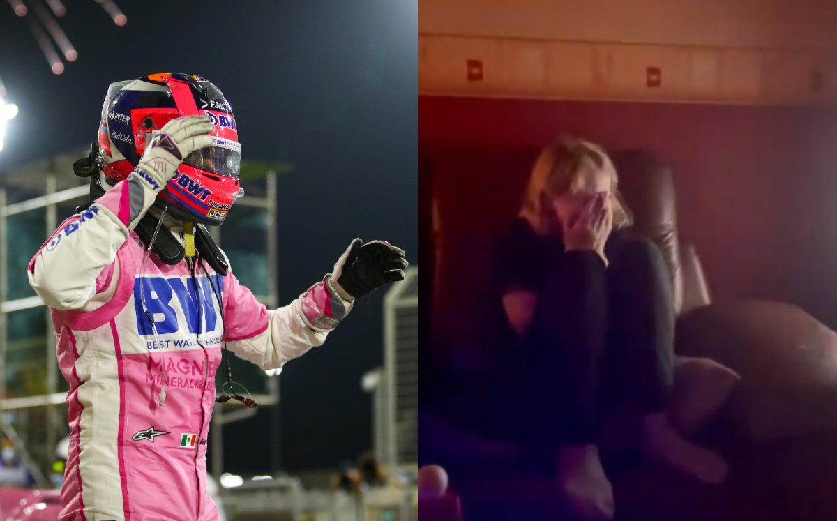 Niña alemana llora tras ver ganar a 'Checo' Pérez en el GP de Sakhir (AFP / Twitter @lucaryaa)