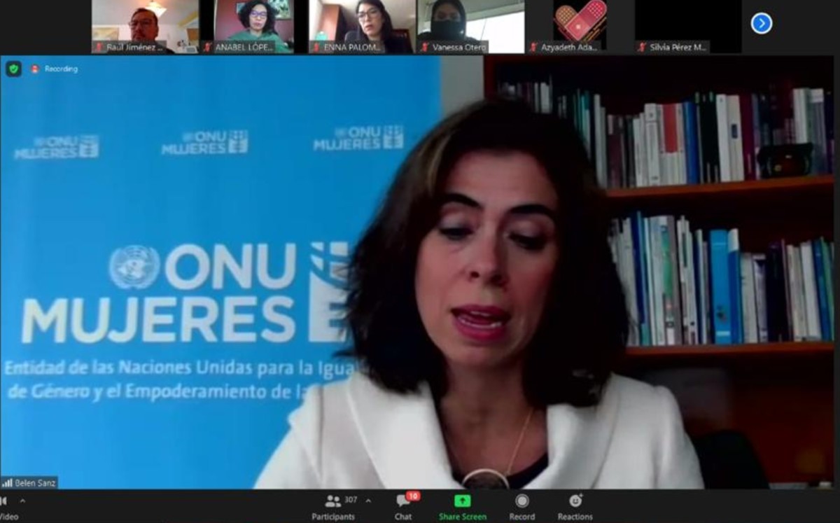 Belén Sanz Luque, representante de ONU Mujeres en México, reconoció la importancia del programa. (Especial)