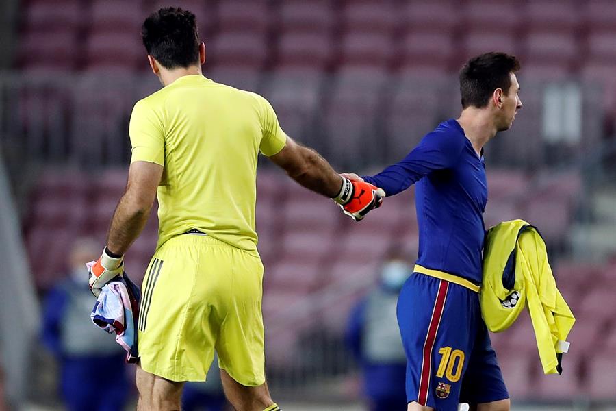 Lionel Messi y Gianluigi Buffon (EFE)
