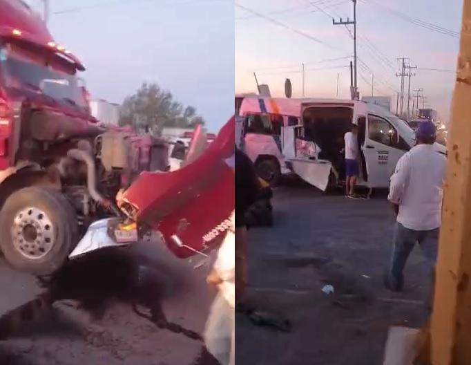 Protección Civil de Salinas Victoria atendió a los lesionados.