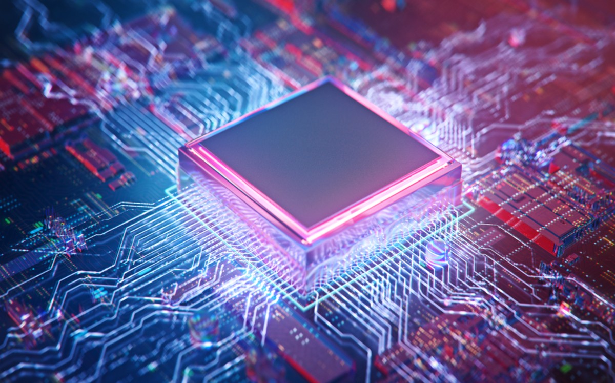 Representación gráfica de un chip de gran capacidad. (Shutterstock)