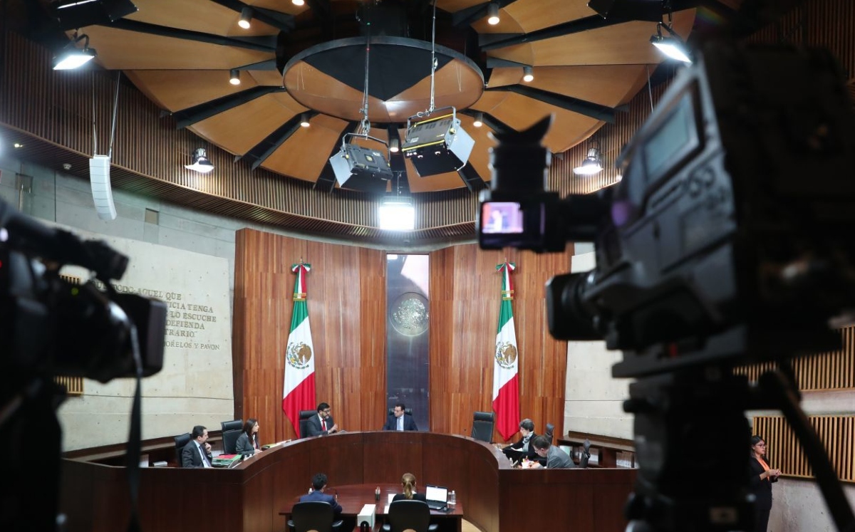 Sesión del TEPJF previo a la pandemia de covid-19. (Cuartoscuro)