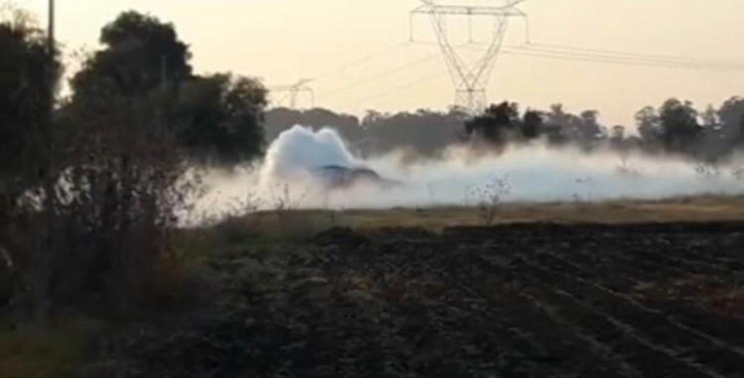 Toma clandestina ocasiona fuga de gas LP en San Salvador El Verde. (Especial)
