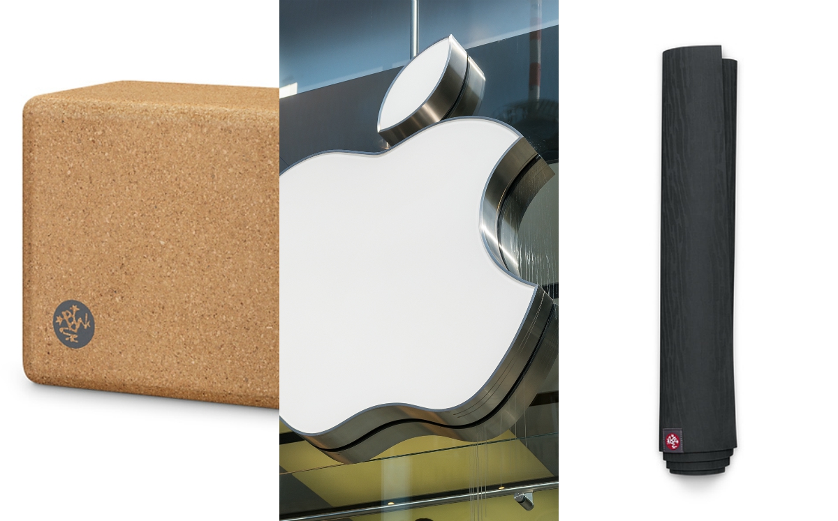 Apple vende artículos de yoga y ciclismo. (collage con fotos de Shutterstock y apple.com).