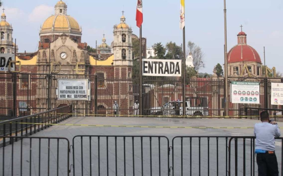 Basílica de Guadalupe, entre vallas y cierre de calles por covid-19