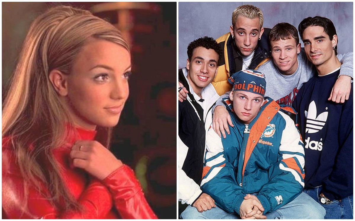 Britney Spears y Backstreet Boys en la década de 1990 (Instagram).