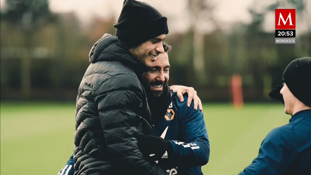 Raúl Jiménez visitó sus compañeros de los Wolves