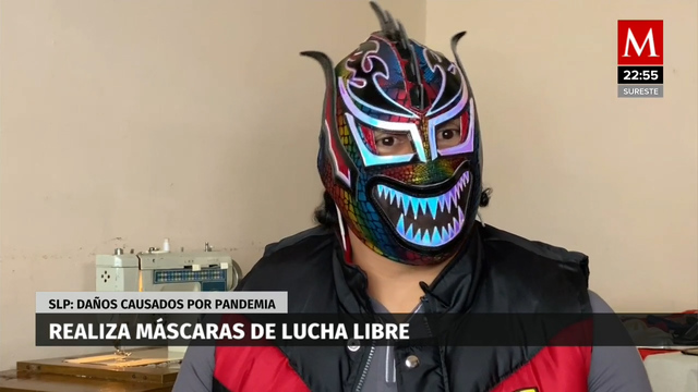 Luchador profesional crea cubrebocas por crisis econimica tras pandemia de covid-19