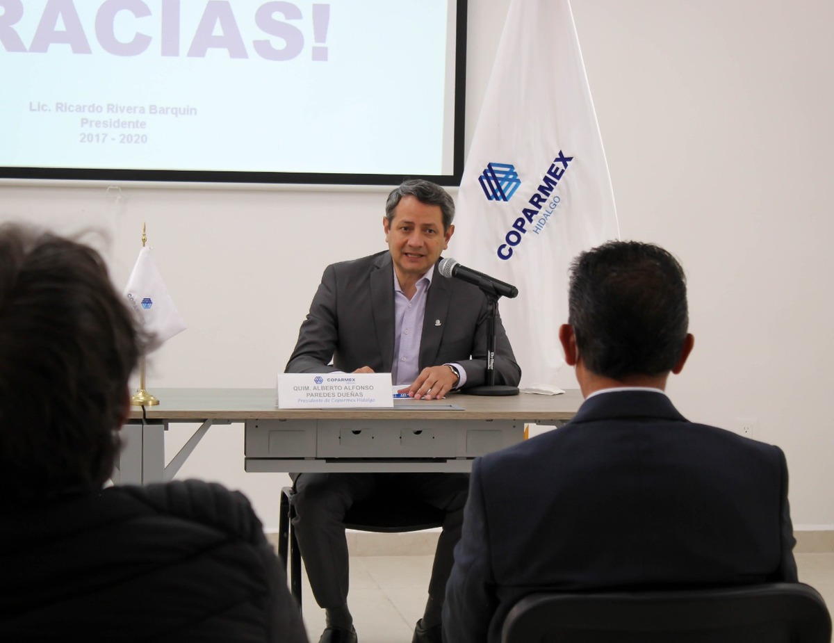 Alberto Paredes Dueñas, presidente del la Coparmex en Hidalgo.