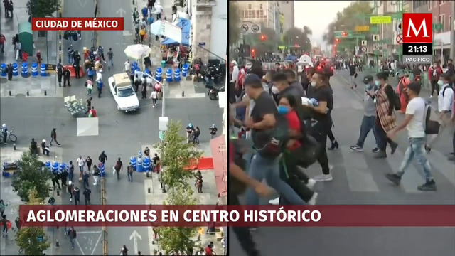Cientos de personas abarrotan Centro de la CdMx