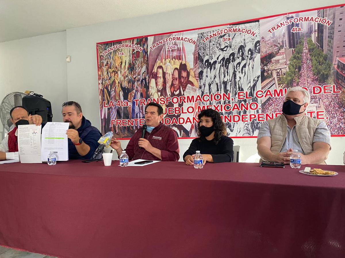 La Contraloría Ciudadana Independiente en sinergia con Morena Jalisco presentaron una denuncia. (Erick Breguer)