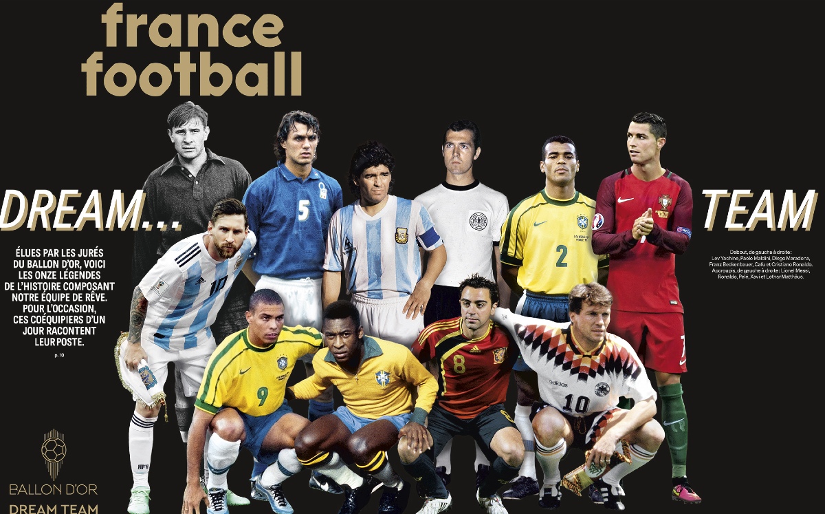 France Football anuncia el mejor equipo de la historia del futbol (Twitter @francefootball)