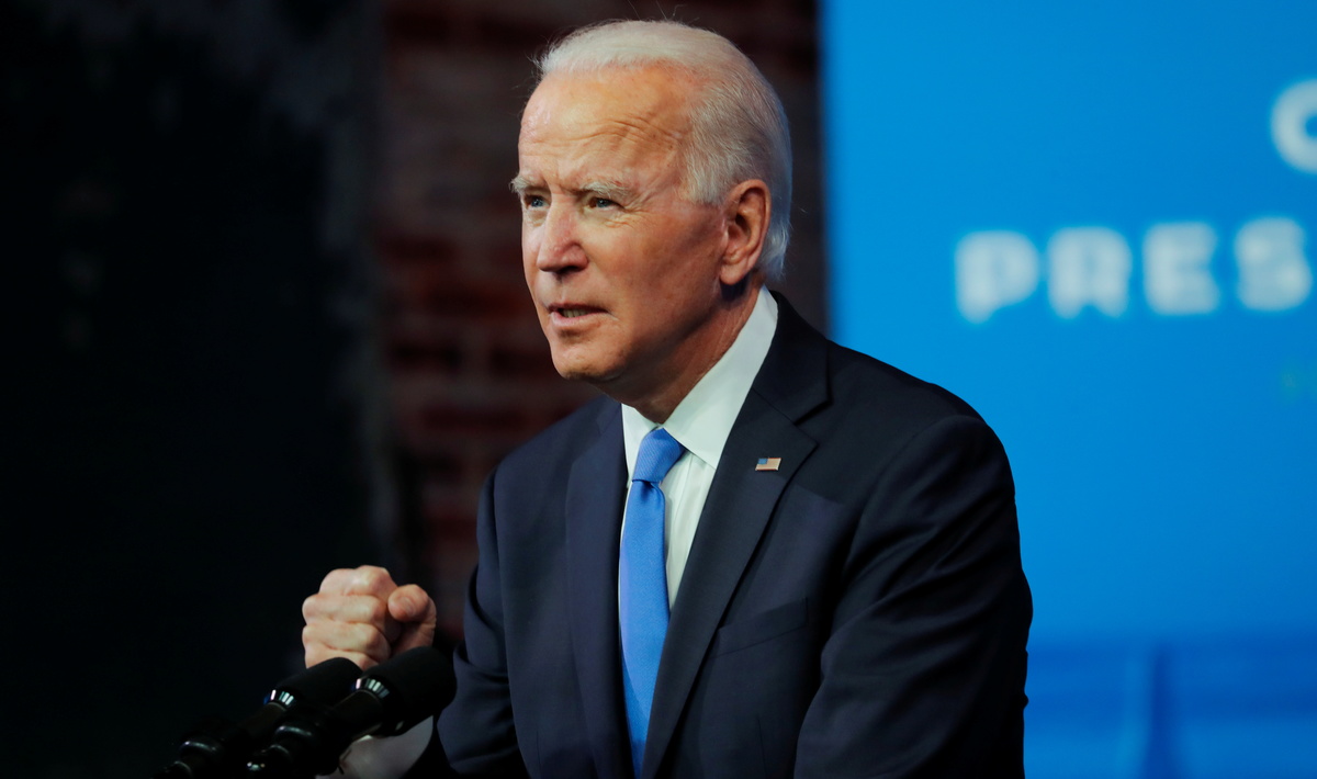 Joe Biden, presidente electo de los Estados Unidos, en discurso. (Reuters)