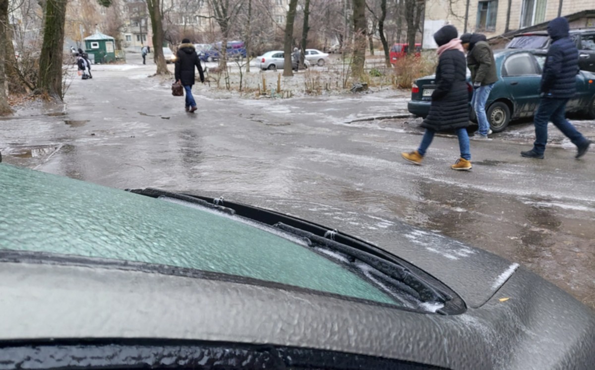Las calles congeladas de Kiev, en Ucrania (Shutterstock).