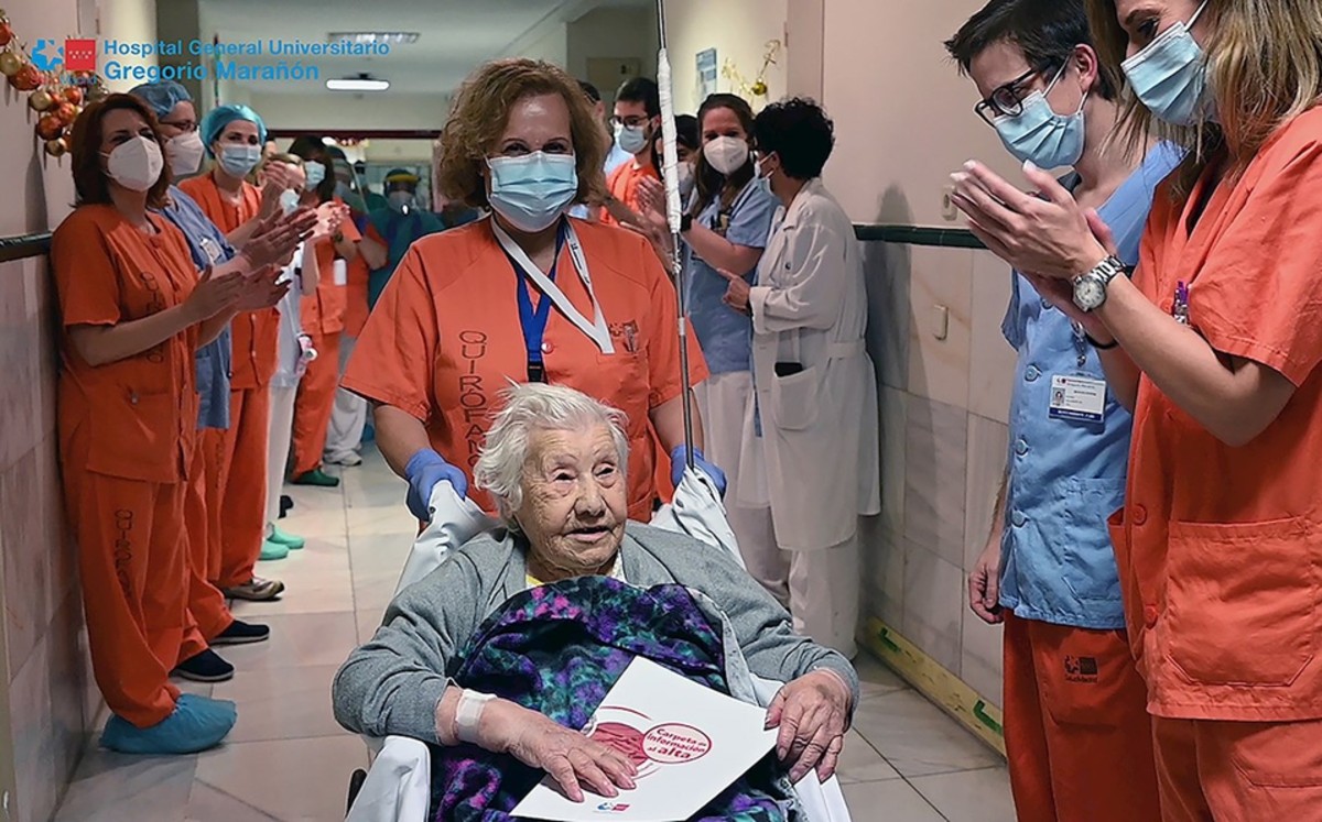 Mujer de 104 años supera el coronavirus en España