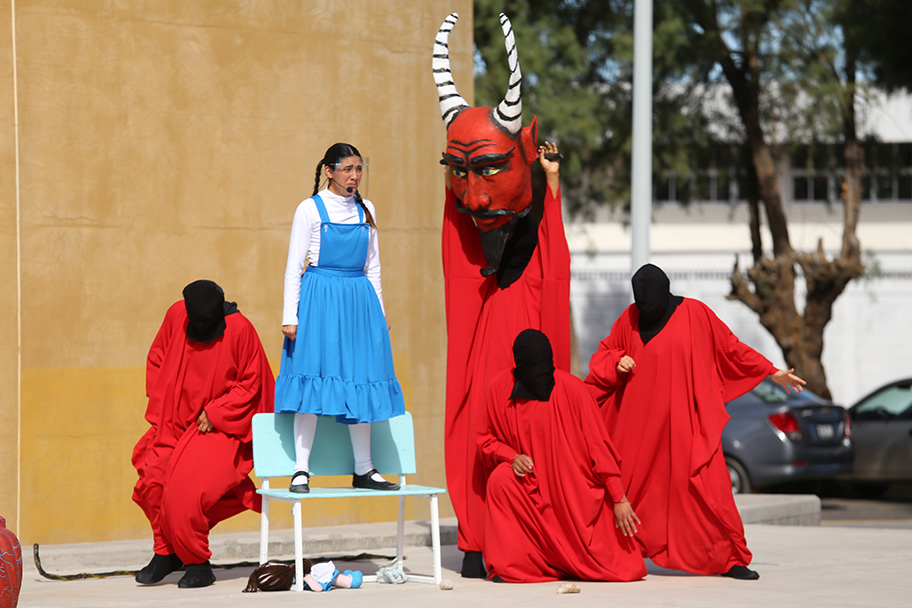 Obra de teatro en el Complejo La Jabonera. (Mauricio Román)
