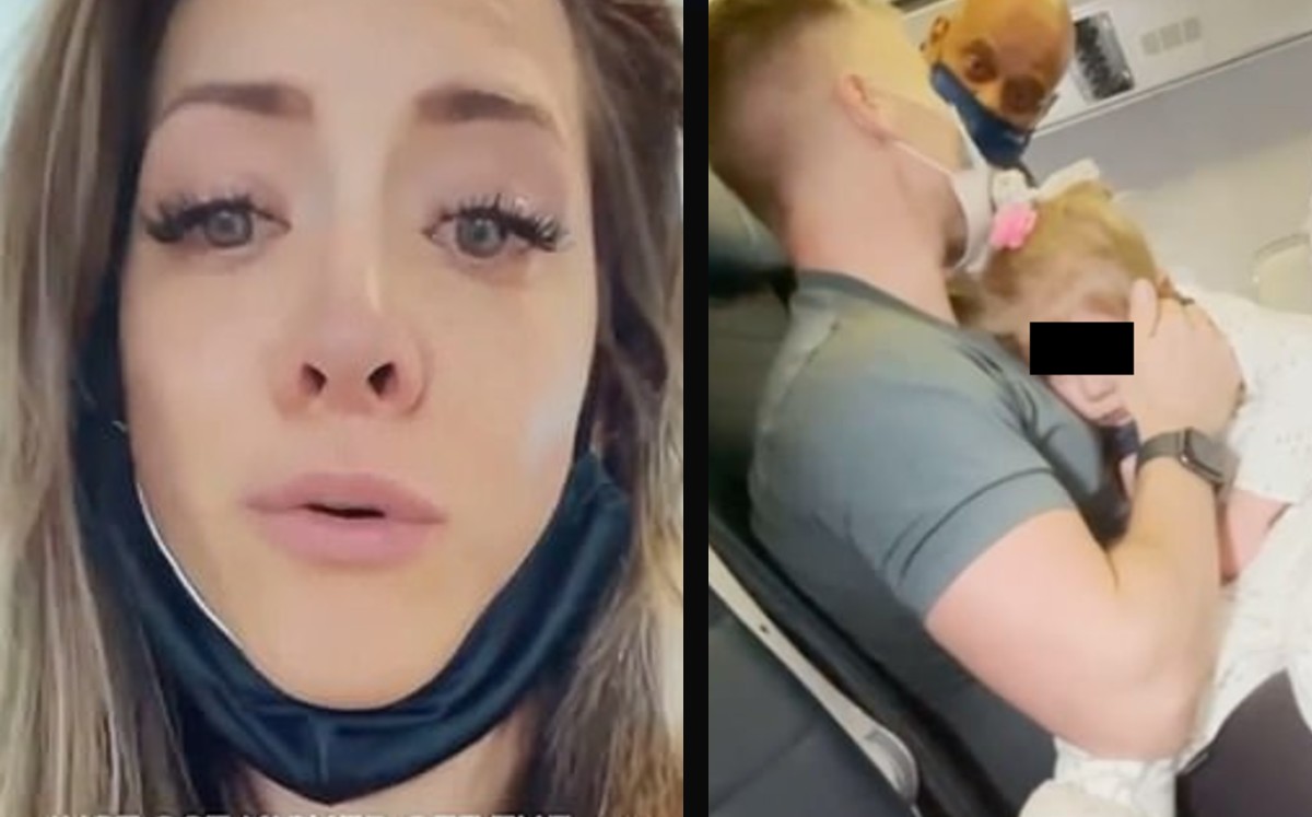 Expulsan a familia de vuelo porque niña de dos años no quiso usar cubrebocas. (Captura)