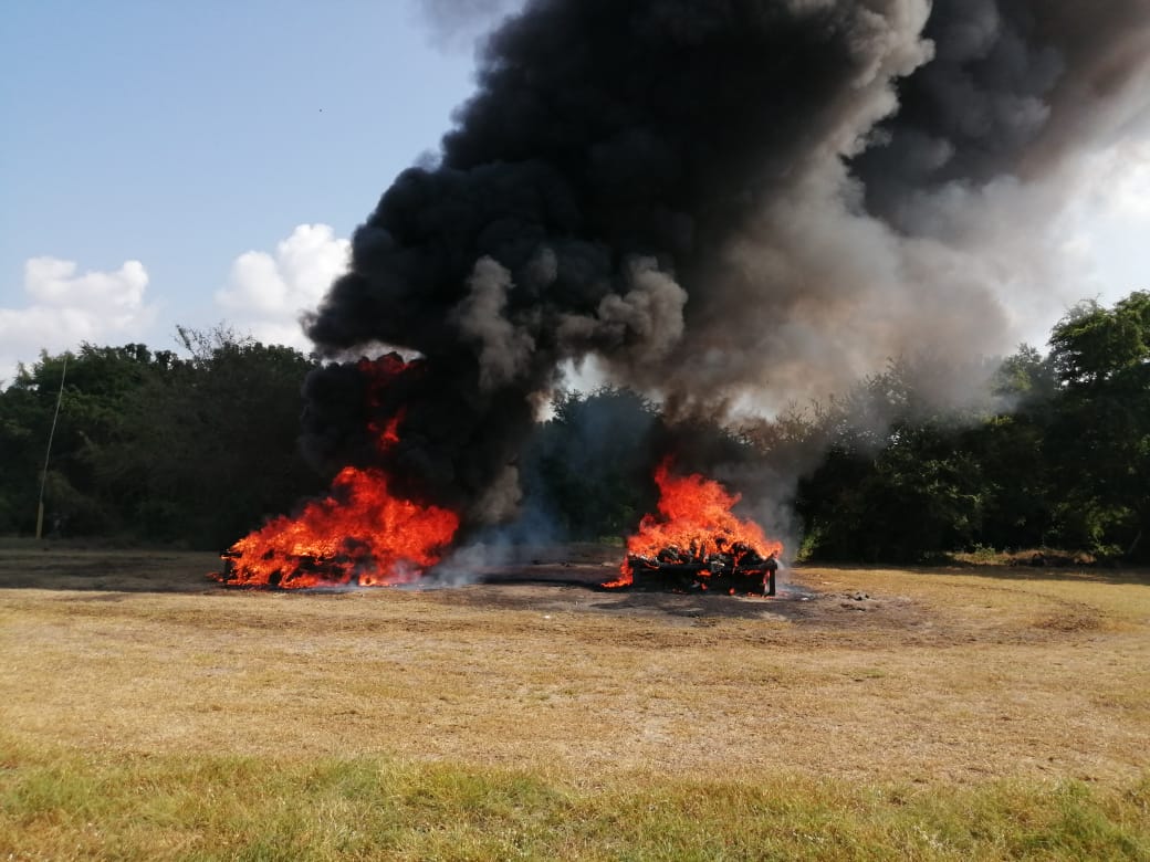 Las toneladas de droga fueron incineradas por la Sedena / Especial