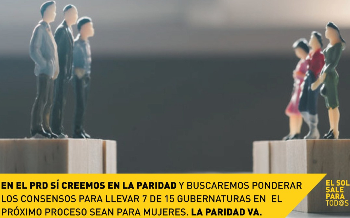 El PRD hizo un llamado a respetar la paridad de género en las próximas elecciones. (@PRDMexico)