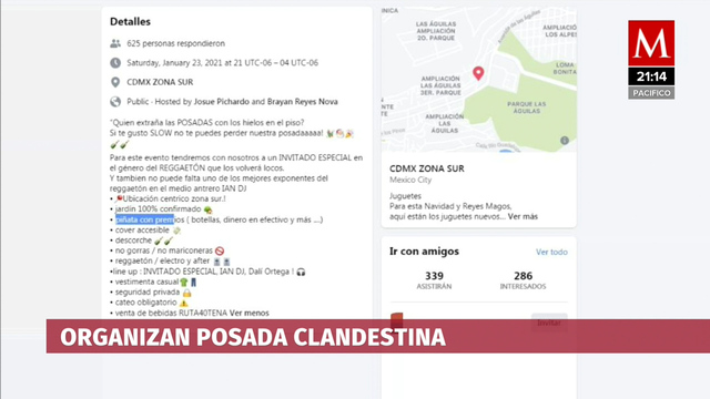 Usuarios de redes sociales organizan eventos masivos en plena pandemia de covid-19