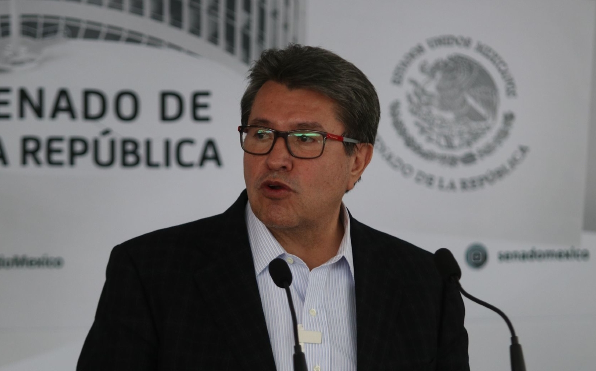 Ricardo Monreal, senador y coordinador de Morena, en conferencia. (Cuartoscuro)