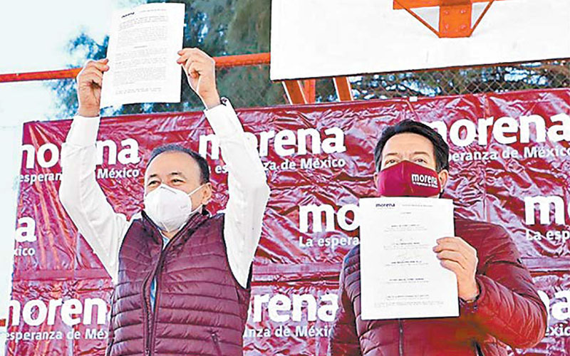 El ex titular de Seguridad y el líder nacional de Morena. (Especial)