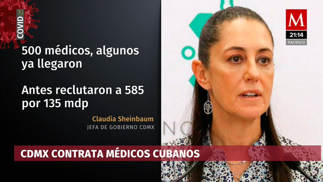 En CdMx, 500 médicos cubanos ayudarán a la atención de pacientes covid-19