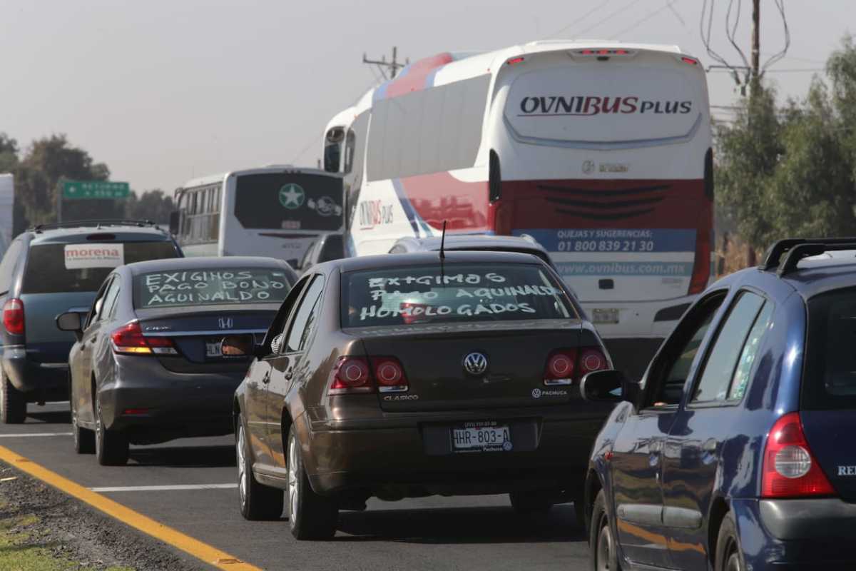 Movilización del SNTE en Hidalgo. (Jorge Sánchez)