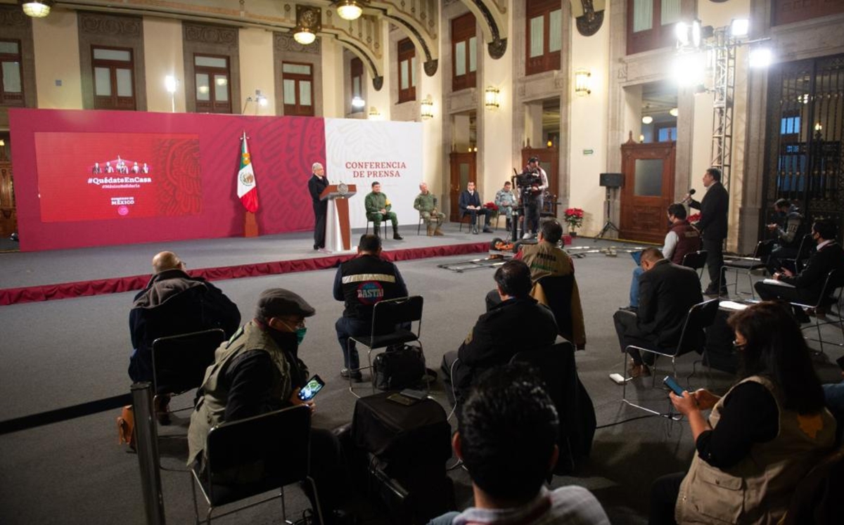 Conferencia mañanera del 18 de diciembre de 2020 en Palacio Nacional. (Cortesía)