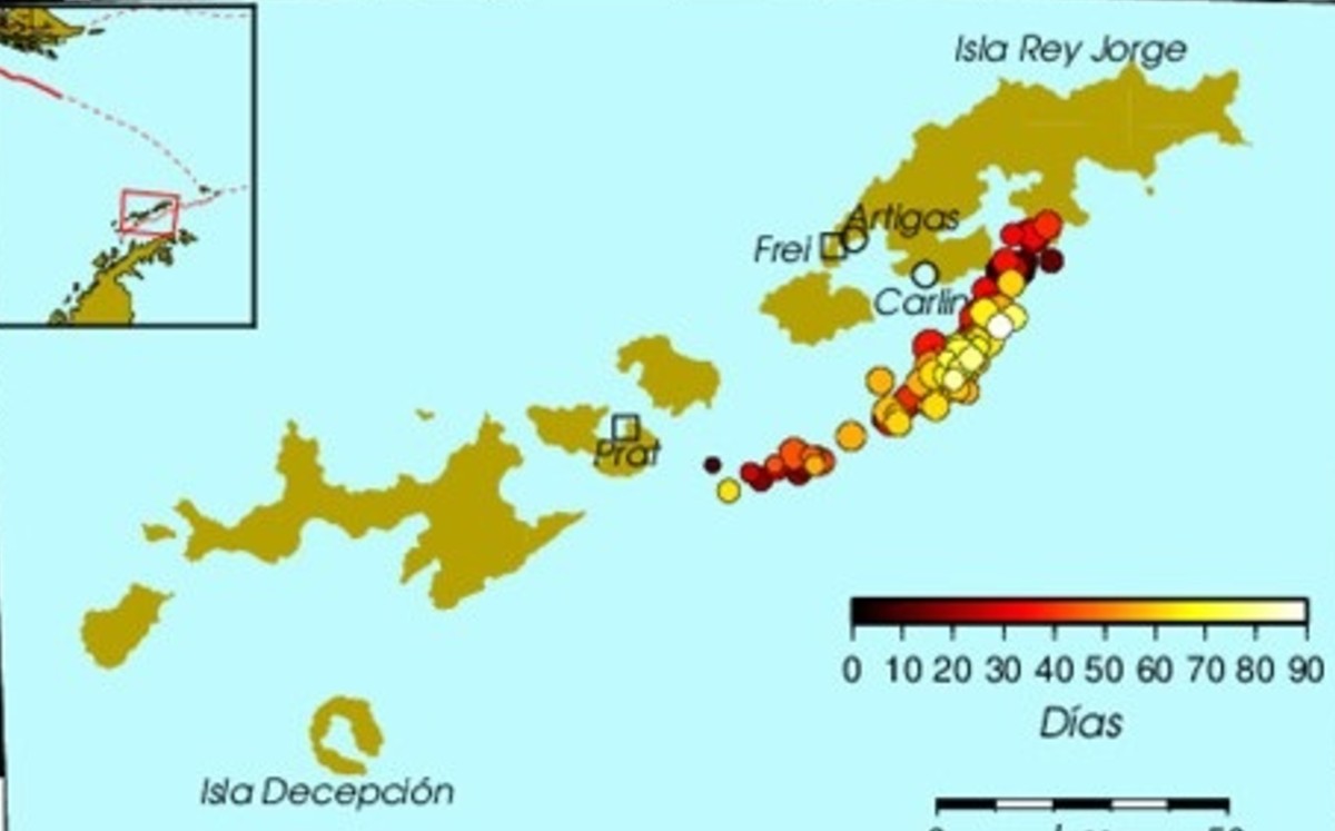 Una isla acelera su separación de la Antártida a 15 cm/año. (DPA)