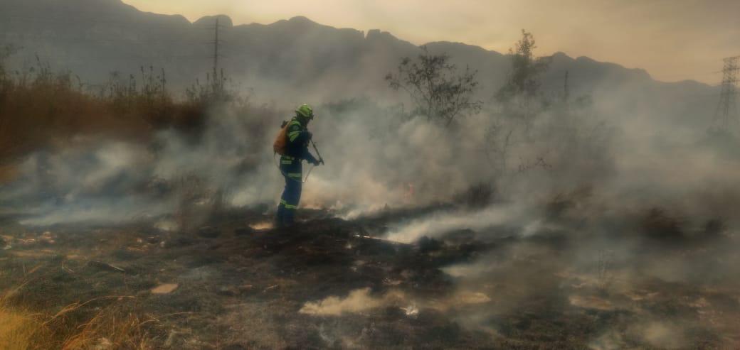 Incendio en Santa Catarina. Foto: Especial