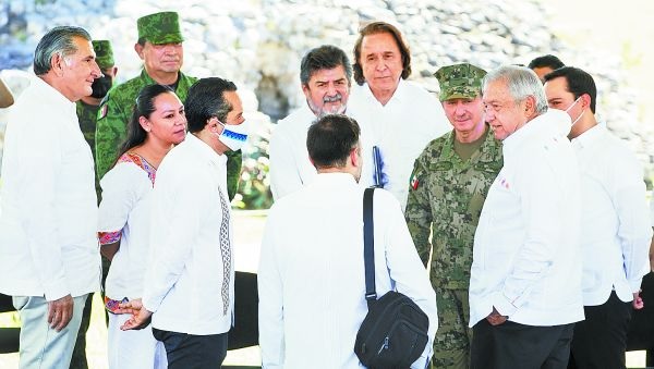 El Presidente asistió a la firma del Convenio del Programa Regional de Ordenamiento Territorial Tren Maya. O. Franco