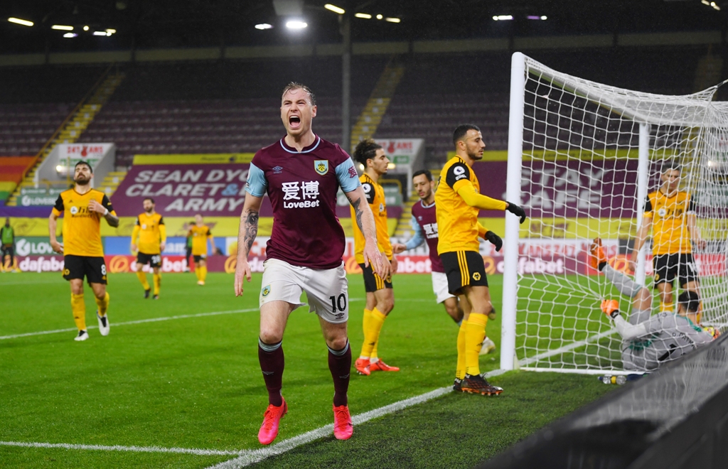 Wolves perdió ante Burnley (Reuters)