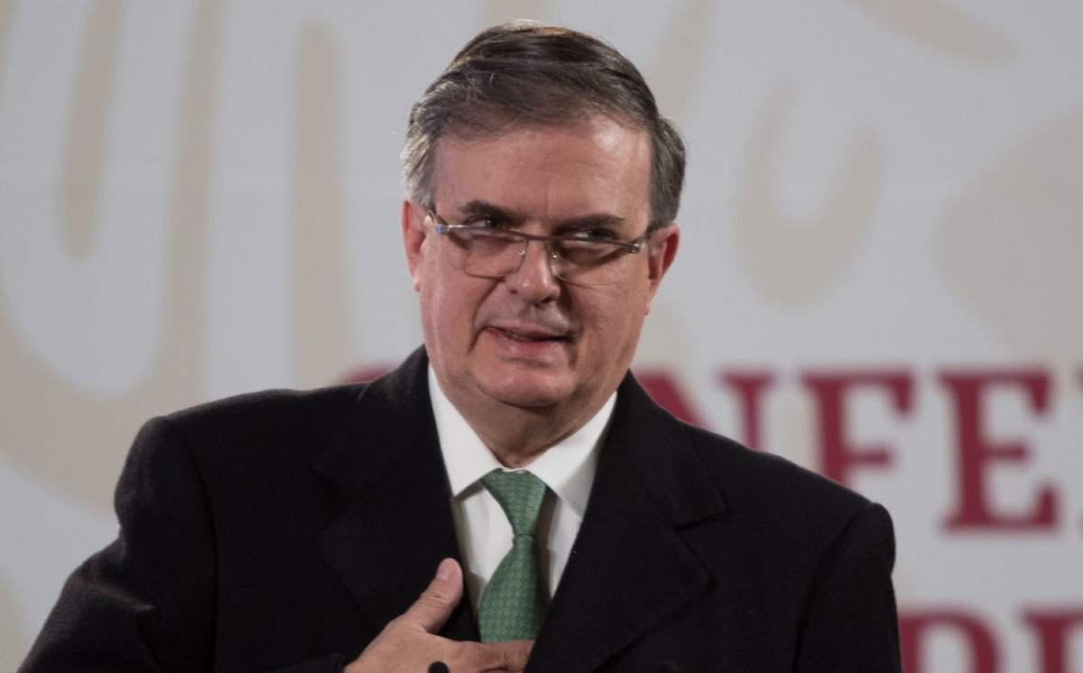 El secretario de Relaciones Exteriores durante la conferencia de prensa de hoy. (Cuartoscuro)