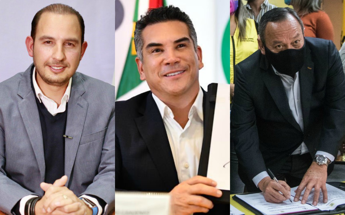 El martes 22 de diciembre los tres dirigentes partidistas presentaron la coalición "Va por México" (Twitter y Cuartoscuro)