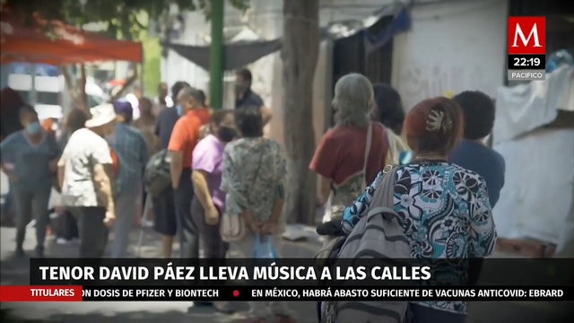 Disfrutan capitalinos de la voz del tenor David Páez ante pandemia de covid-19