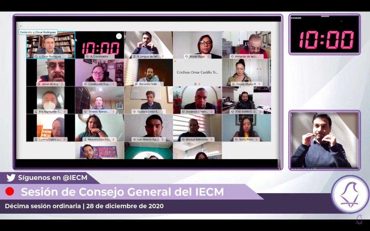 Décima Sesión Ordinaria del Consejo General del Instituto Electoral de la Ciudad de México | @iecm