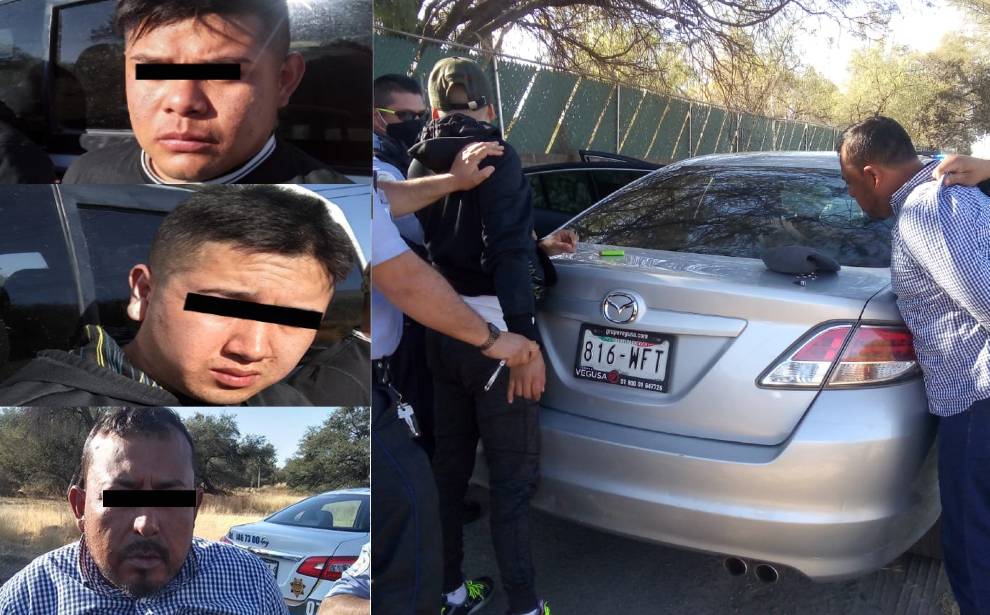 Detienen en León a 3 hombres por presunto robo a interior de vehículo