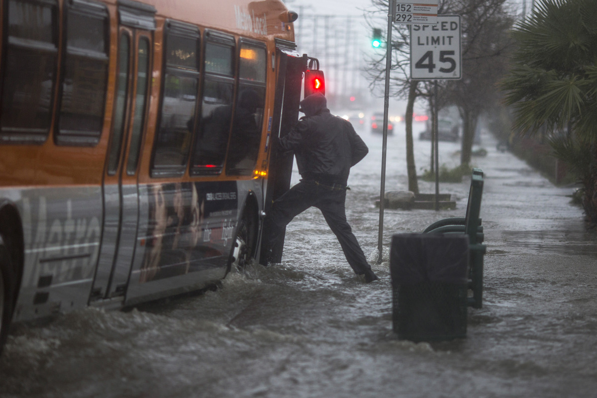 Tormenta en el sur de California, febrero de 2017. Foto: David McNew/Getty Images